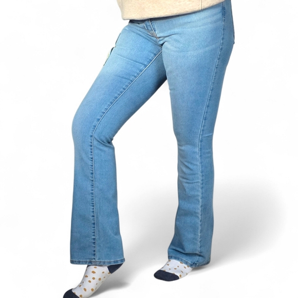 Mid Rise Bootcut Light Wash Jeans - Picture 4 of 16